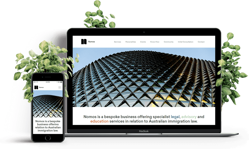 Website presentation mockup